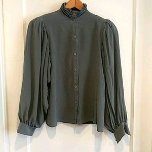 Oleg Cassini vintage silk blouse sz 4/ small